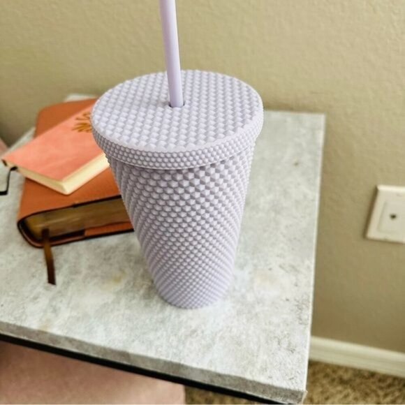 Starbucks 2021 Matte Lavender Purple Studded Cold Cup Tumbler 16oz Grande - Picture 4 of 8